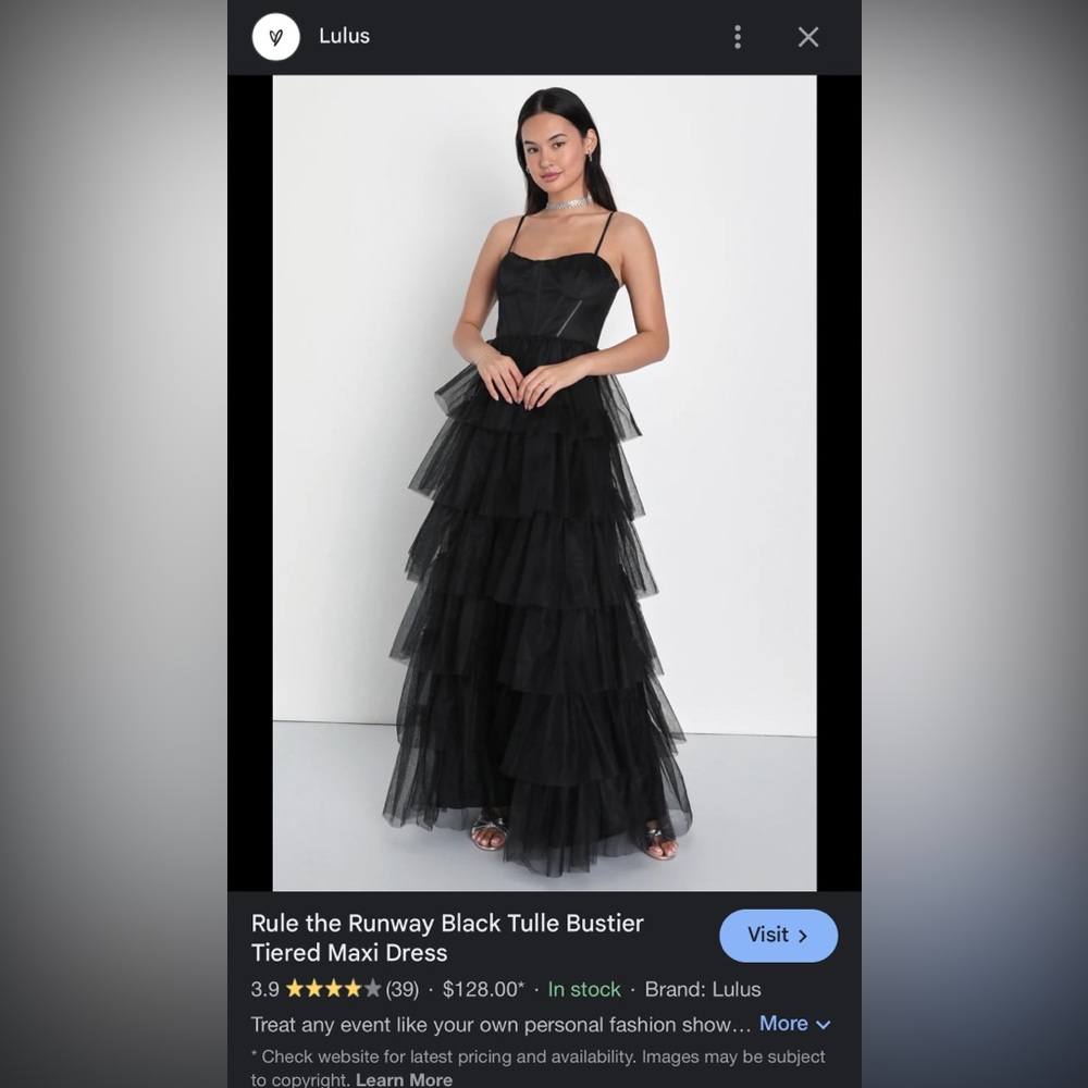🖤❤️ Lulu’s “Rule the Runway” tulle bustier style gown ❤️🖤
